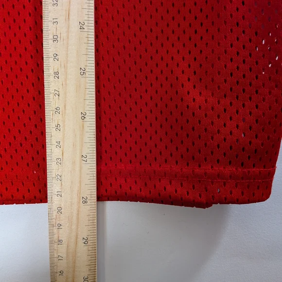 Stussy Mesh T-Shirt Men's S Red White City Logo Streetwear Jersey Tee - Picture 2 of 7